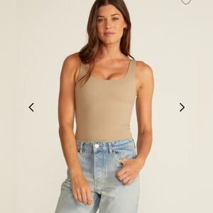 BYLT Basics Contour Scoopneck Tank - Driftwood